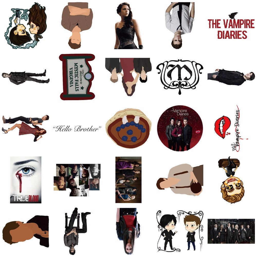 The Vampire Diaries graffiti stickers&nbsp;, suitable for suitcases, motorcycles, water cups, and laptop