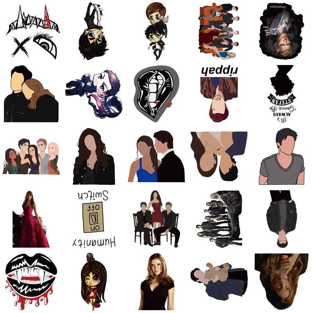 The Vampire Diaries graffiti stickers&nbsp;, suitable for suitcases, motorcycles, water cups, and laptop